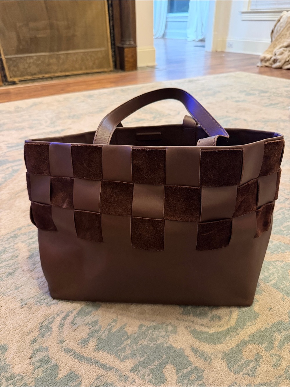 Madewell Brown Woven Leather Tote - Picture 2 of 2